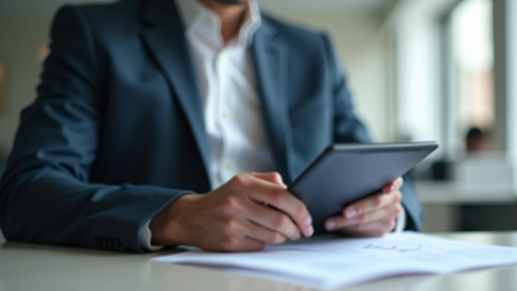 Berater bespricht Rentenpläne und zeigt Berechnungen auf Tablet